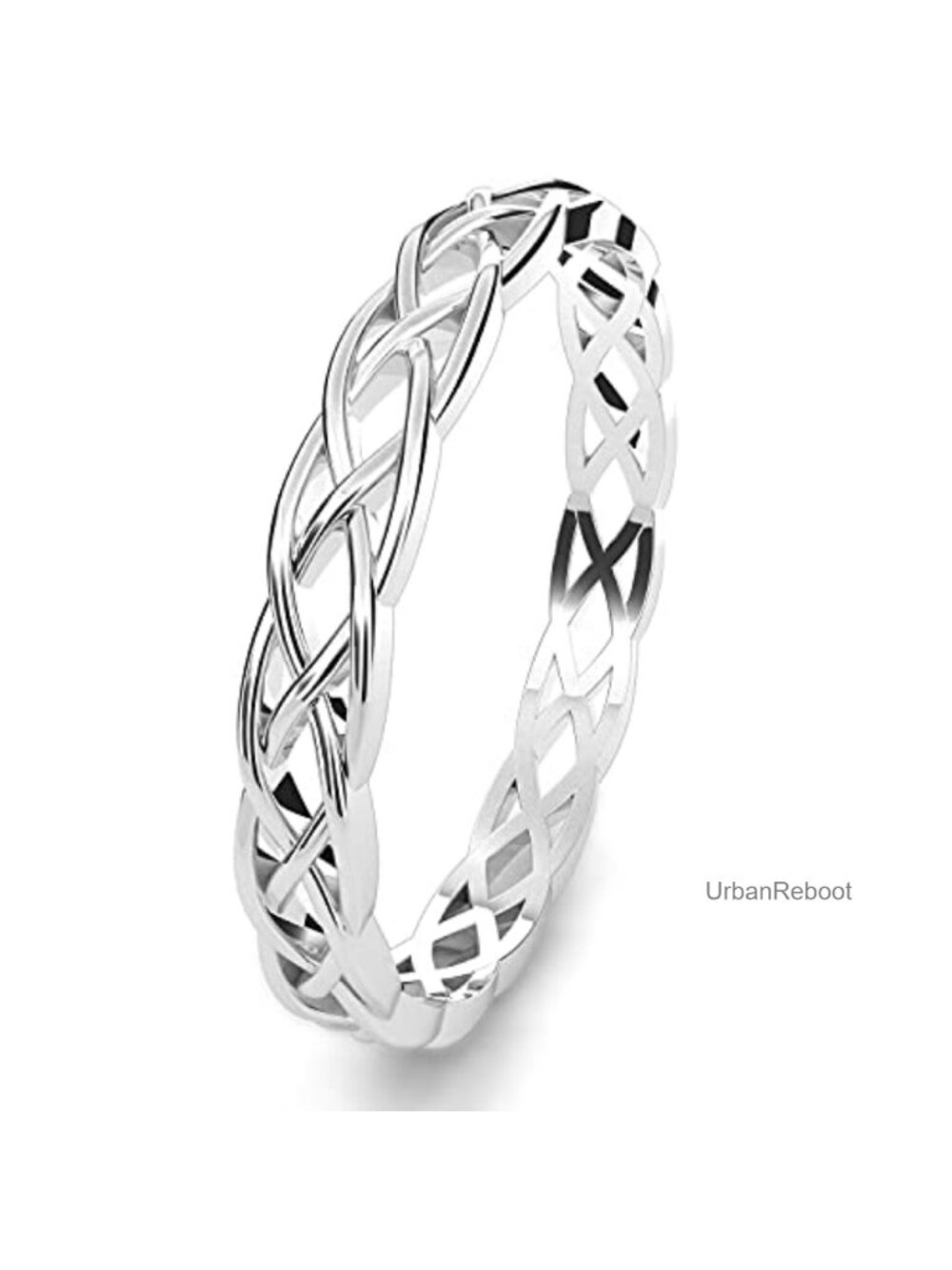 925 Sterling Silver Celtic Knot Eternity Band Ring - Size 7